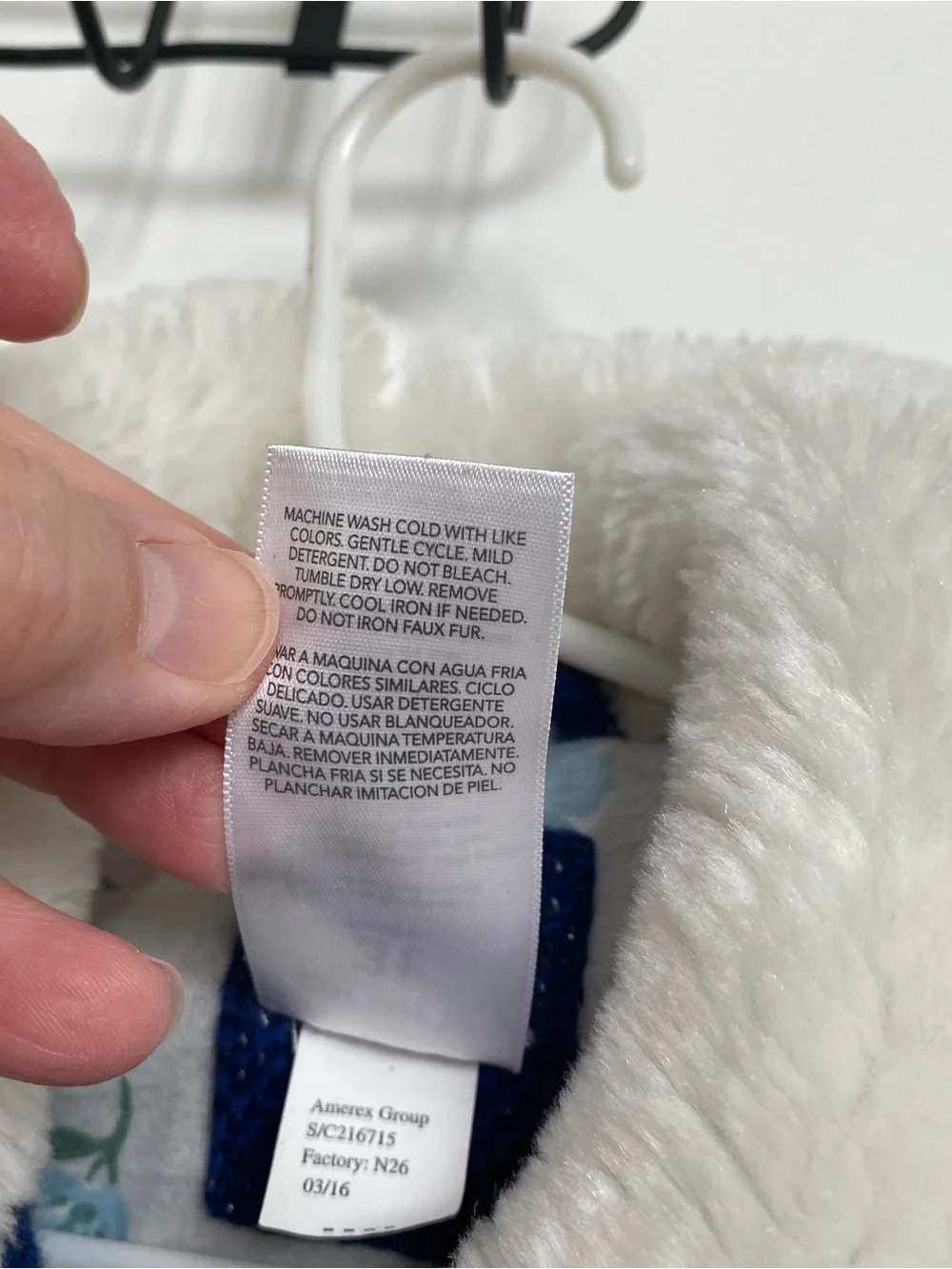Carter's Toddler Navy Coat with White Faux Fur Collar
